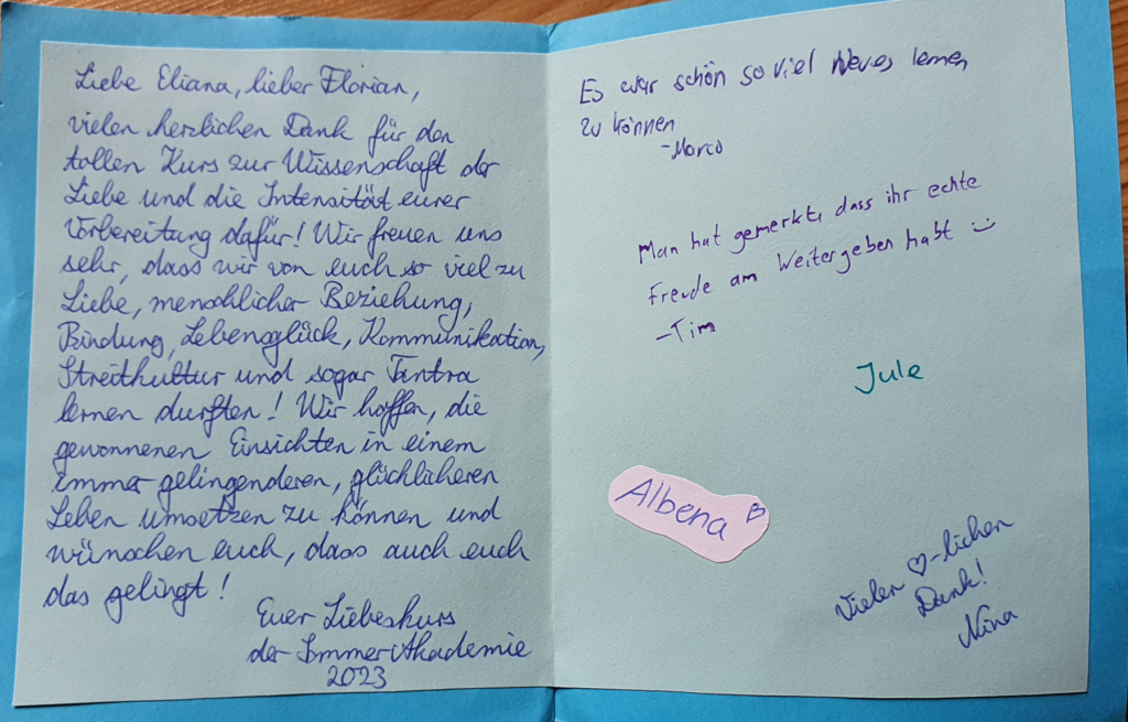 Klient*innen-Feedback (klicken zum Vergrößern)