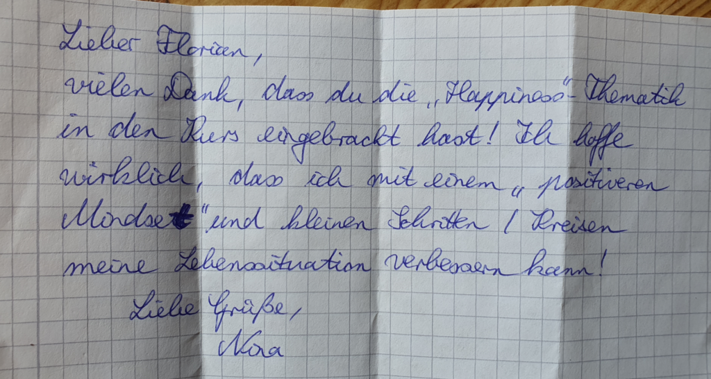 Klient*innen-Feedback (klicken zum Vergrößern)